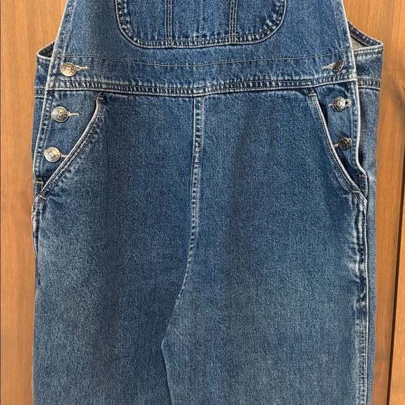 Cherokee Cropped Wide Leg Denim Coveralls Overalls Womens S Carpenter Country - Picture 5 of 16